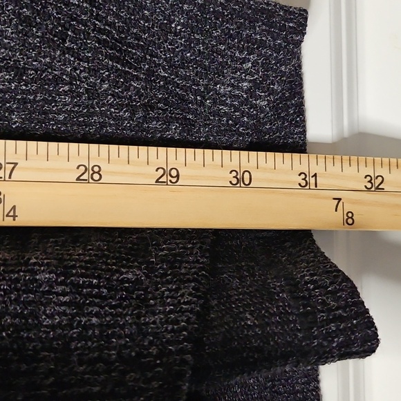 Ces Femme Black Tie Front Kimono Cardigan Size Large Short Sleeve Open Knit - Picture 9 of 10